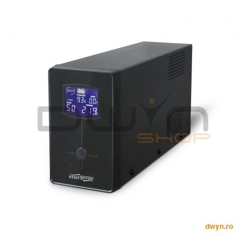 UPS GEMBIRD 650VA W. AVR, display LCD, black, 'EG-UPS-031'