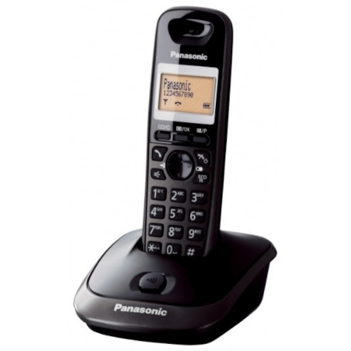 Telefon DECT fara fir Panasonic DECT KX-TG2511FXT, Caller ID, Negru
