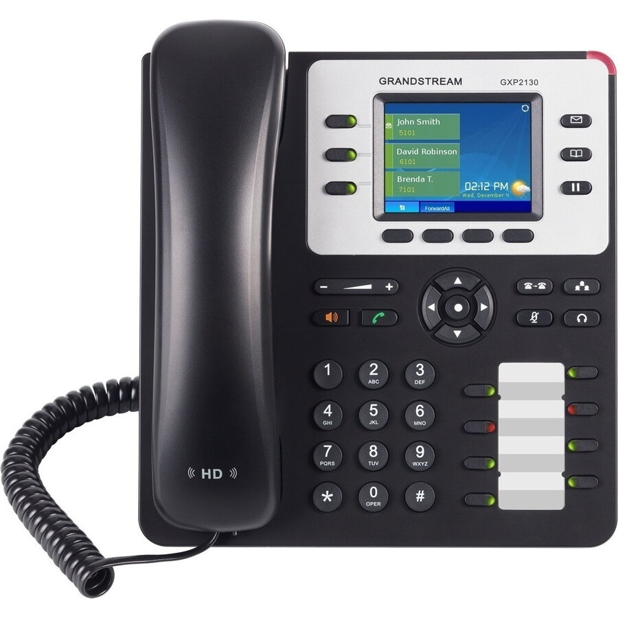Grandstream GXP2130 v2 Cu fir Telefon IP 3 linii Negru