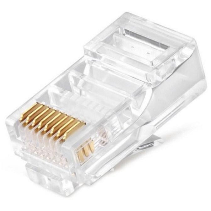 Mufe RJ-45 Gembird PLUG3UP6/100, pentru cablu UTP, Cat5e, conector RJ-45 (T), plastic, 100 buc.