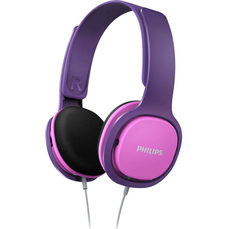 Casti Audio pentru copii Over-Ear Philips, SHK2000PK/00, cu fir, Roz-Mov