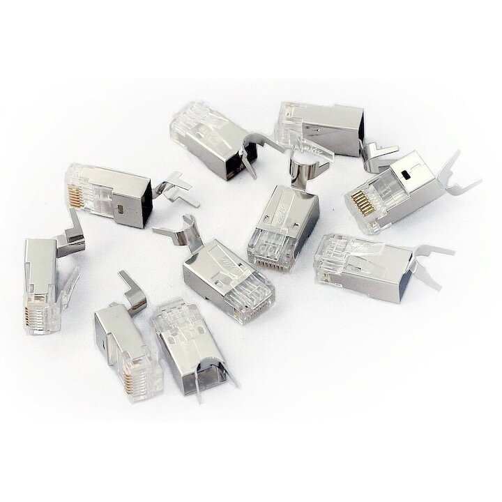 Conector RJ45, Gembrid, X-ML-6F-OD-IMP, 100 bucati, gri, AWG 22/24
