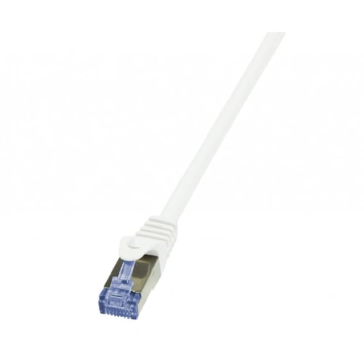 LOGILINK CQ4101S LOGILINK - Cablu patch Cat.6A fabricat din cablu brut Cat.7, alb, 15m
