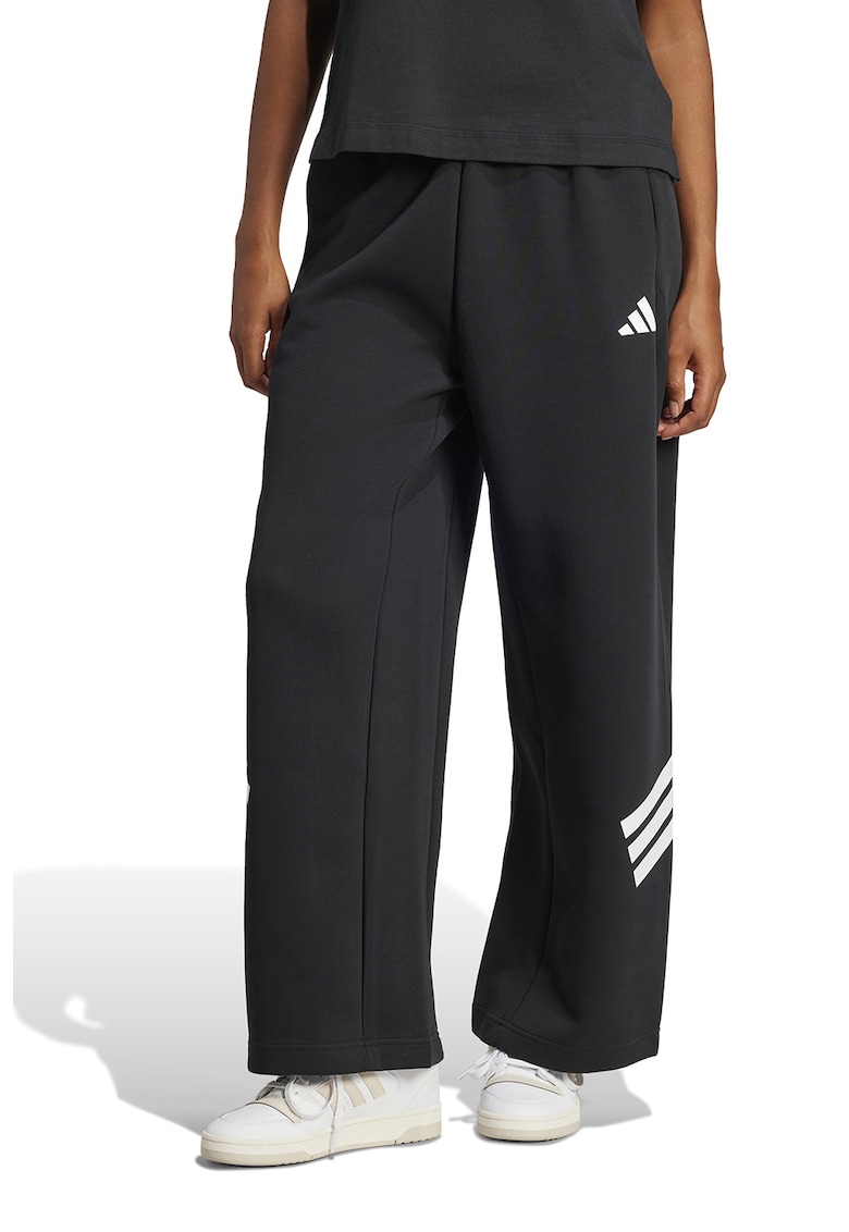Pantaloni de trening cu croiala ampla - Alb/Negru