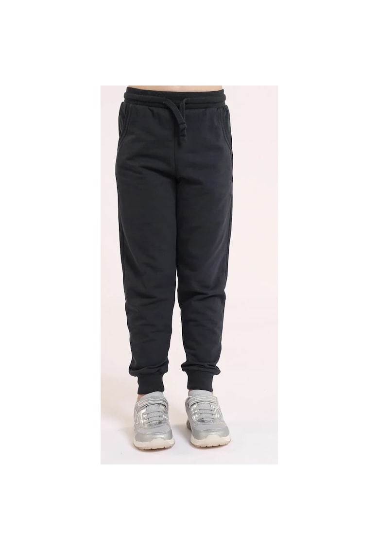 Pantaloni lungi din bumbac - pentru fete - Negru