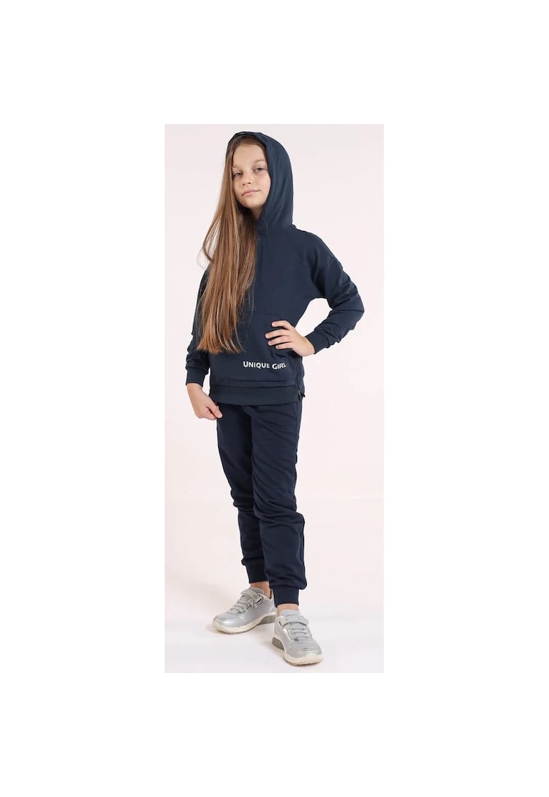 Pantaloni lungi din bumbac - pentru fete - Albastru