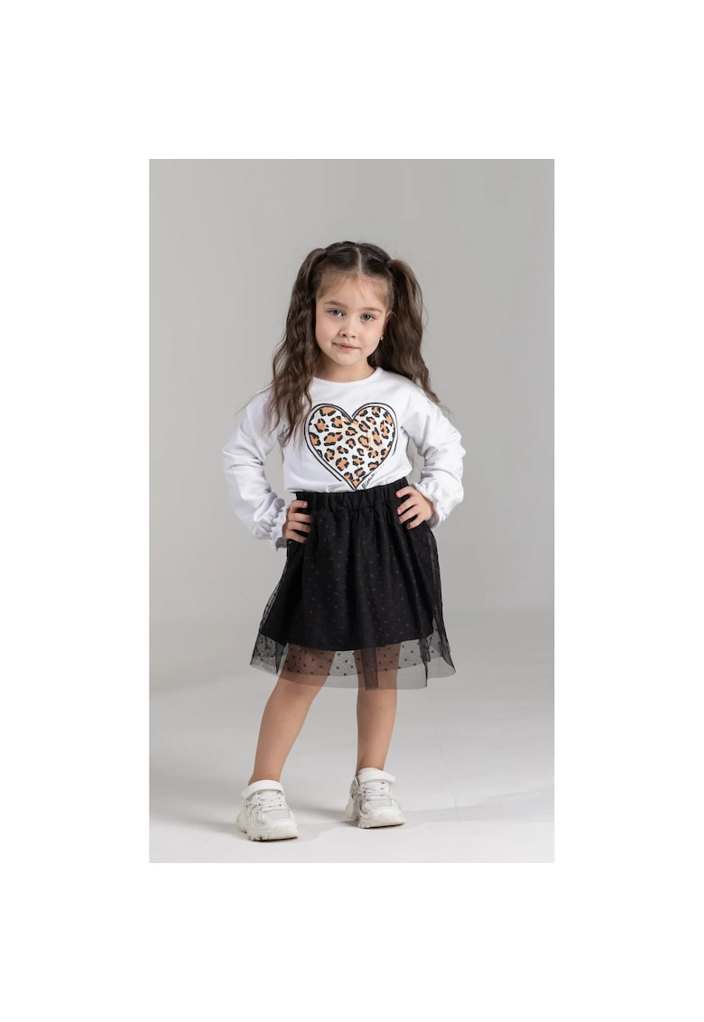 Bluza din bumbac cu imprimeu pentru fete