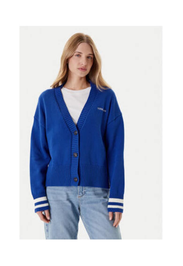 Cardigan cu maneci lungi si model uni