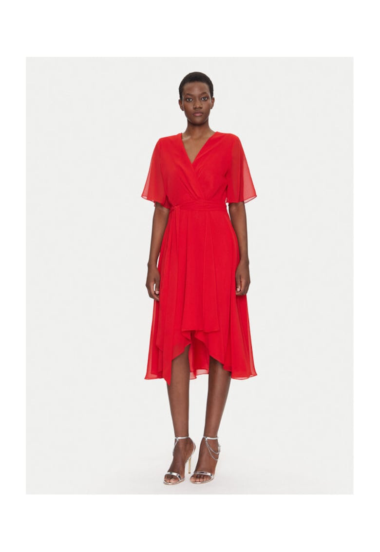 Rochie cocktail dama  5AI10200 - Sintetic - Rosu