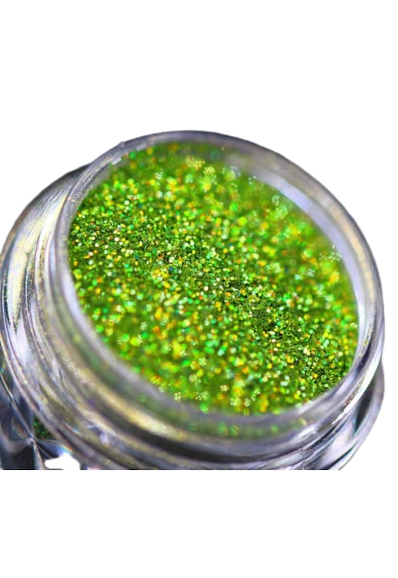 Glitter cosmetic pentru machiaj si body art PK153(verde crud holografic) ™ - 1g