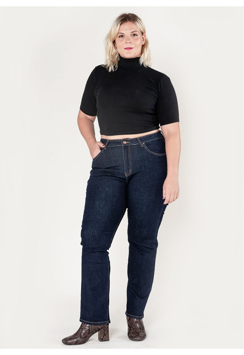 Blugi dama regular fit marimi mari  indigo P612-18 M10 17978 - Albastru indigo