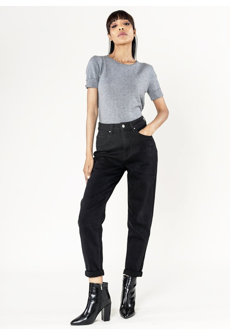 Blugi dama Mom Fit  Negru P502-8 M10 18023 - Albastru inchis