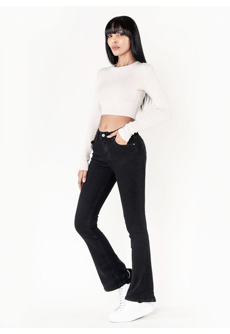 Blugi Dama Negri Evazati  P079 M8 17994 - Negru