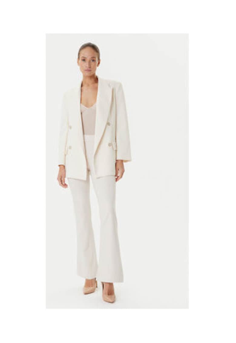 Pantaloni de dama din material textil - cu talie inalta