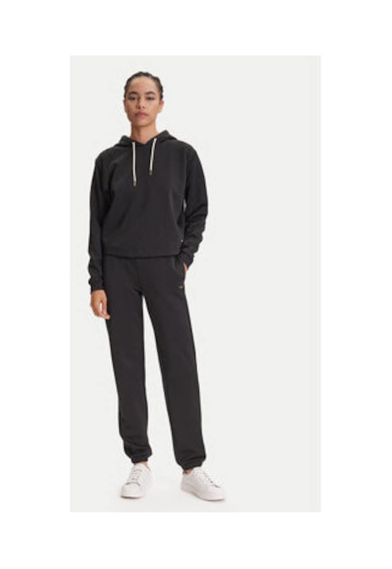 Pantaloni de trening din amestec de bumbac cu model logo discret - logo metalic si snur in talie