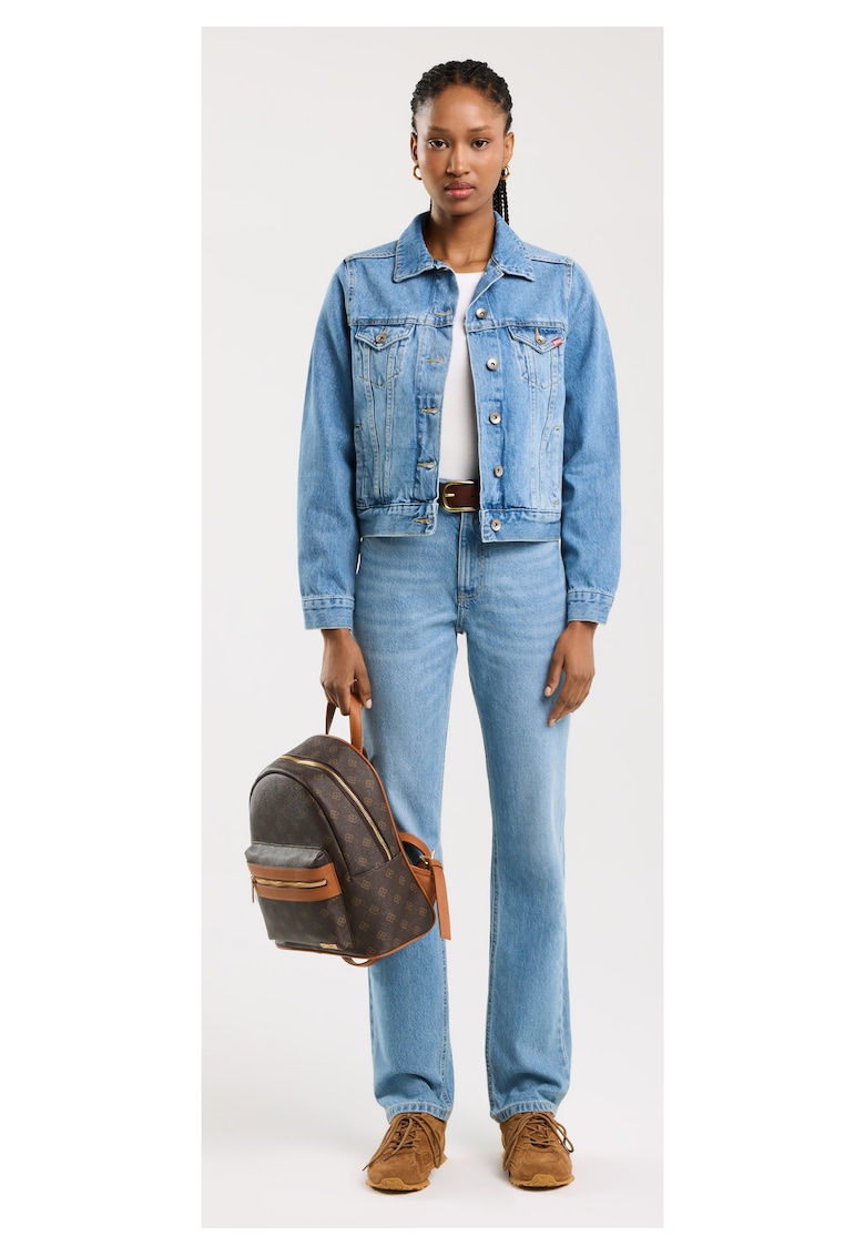 Jacheta din denim cu aspect decolorat osephine