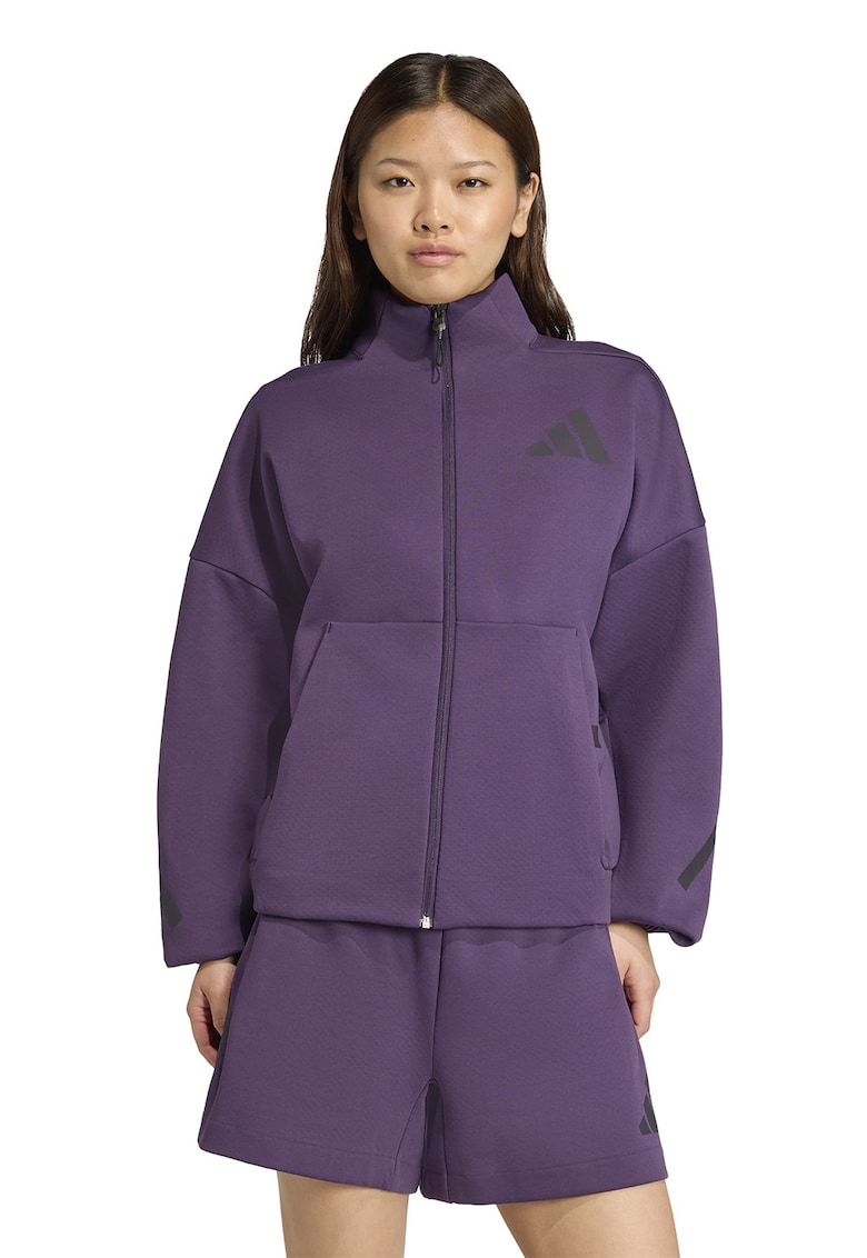 Bluza de trening cu fermoar Z.N.E - Violet aubergine