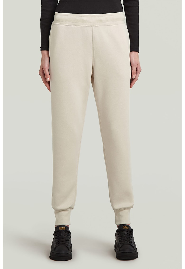 Pantaloni de trening conici Premium Core - Alb/Crem