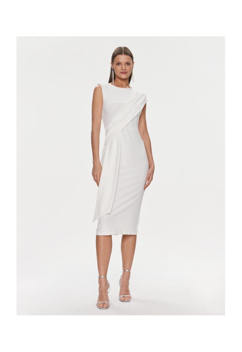 Rochie Dama -  303991395 - Poliester - Elastan - Alb - Alb