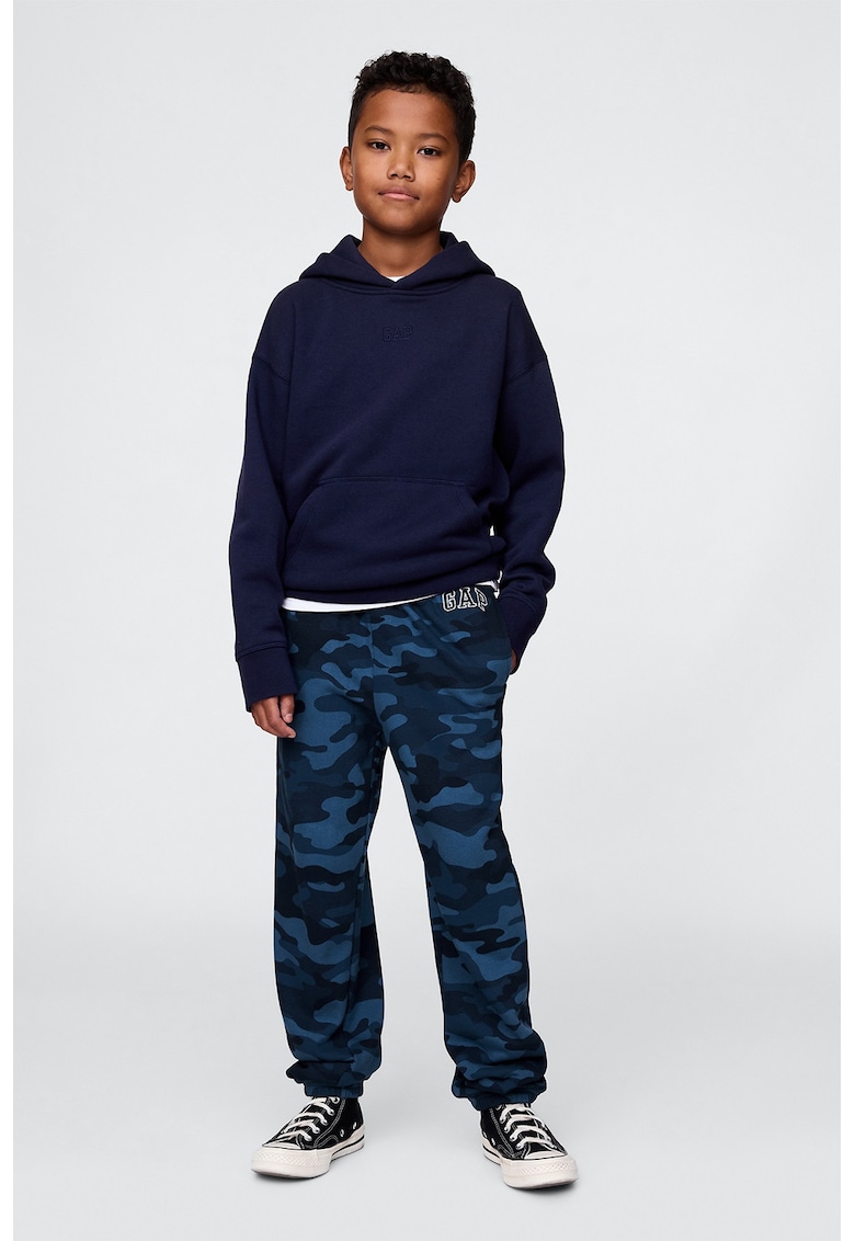 Pantaloni de trening cu croiala relaxed-fit si snur - Albastru inchis/Bleumarin