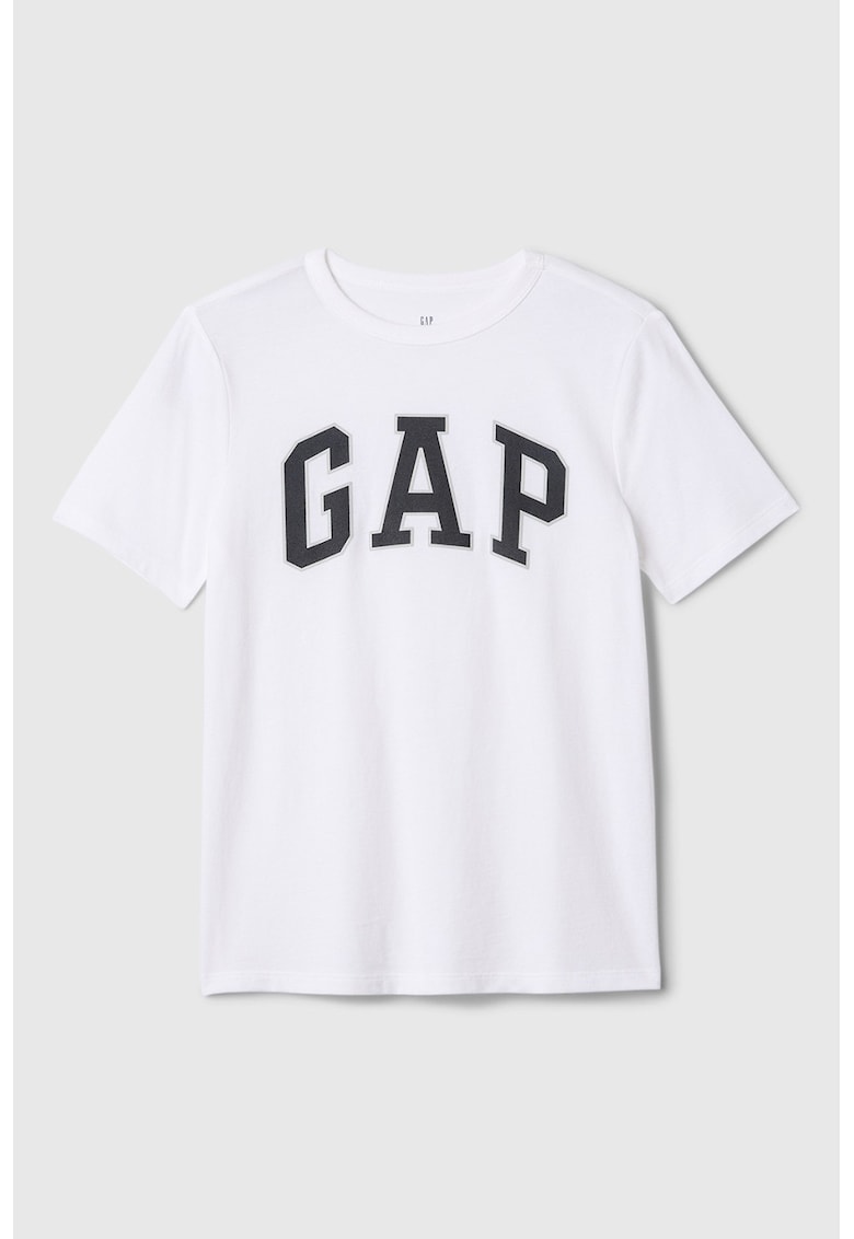 Tricou de bumbac cu logo - Alb/Albastru ultramarin