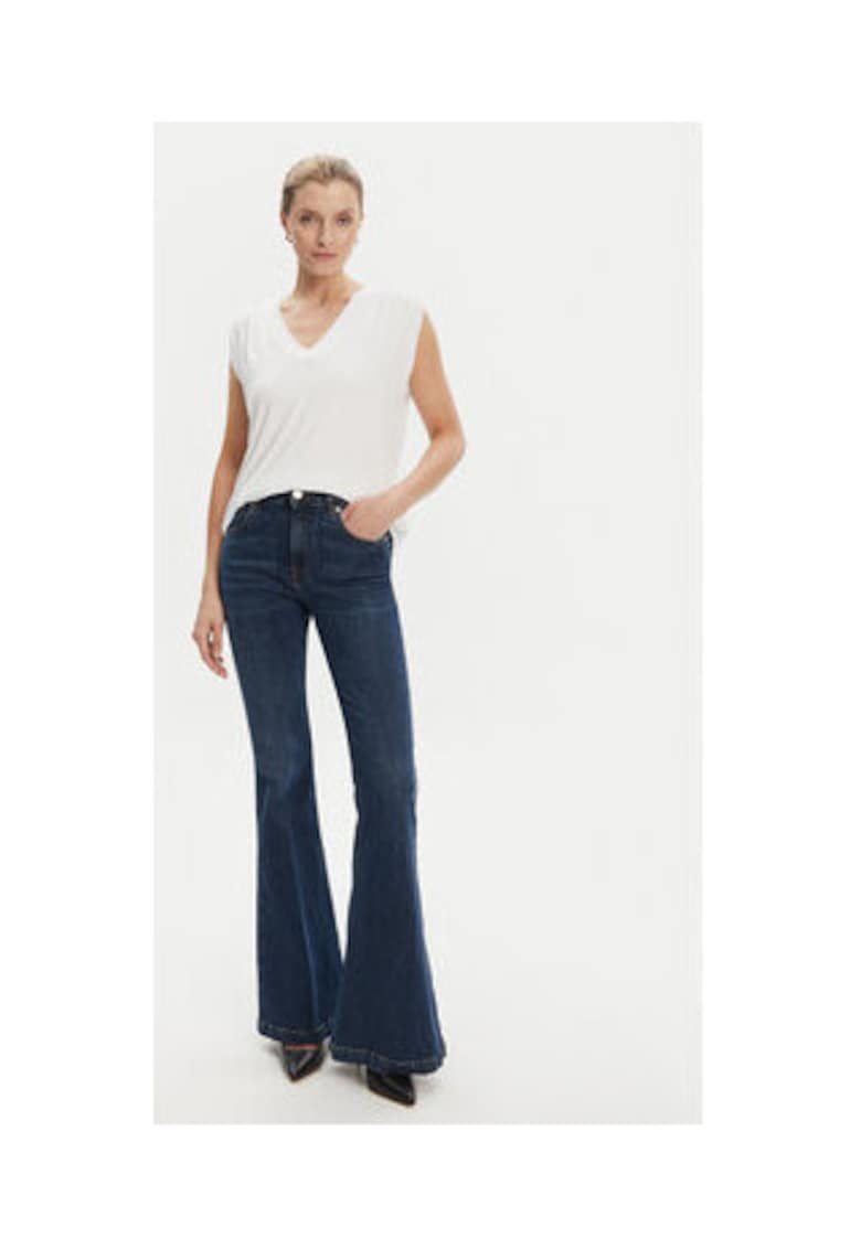 Bluza din amestec de modal si decolteu in V