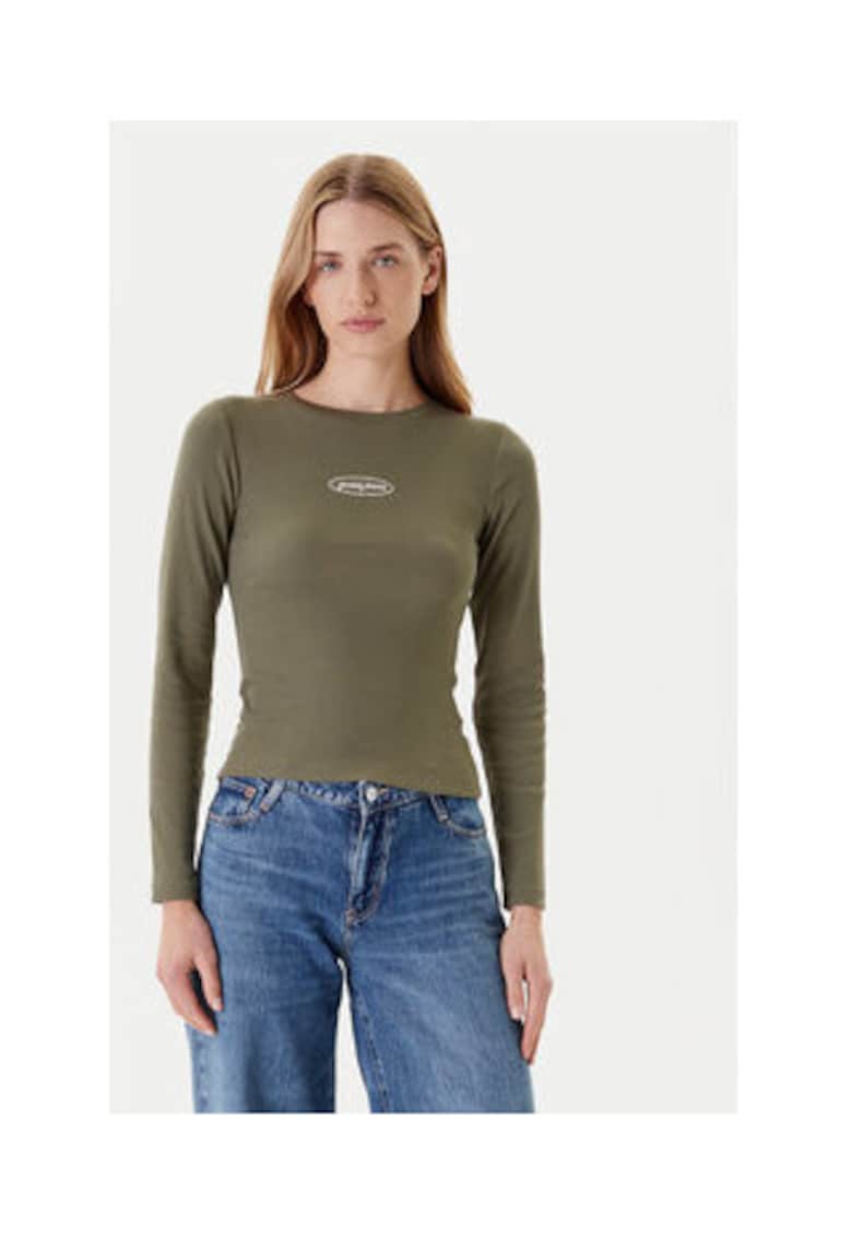 Bluza cu decolteu la baza gatului - Kaki