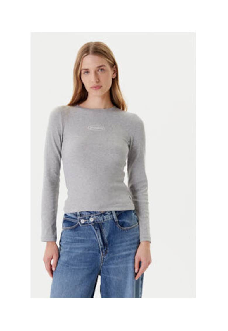 Bluza cu decolteu la baza gatului - Gri