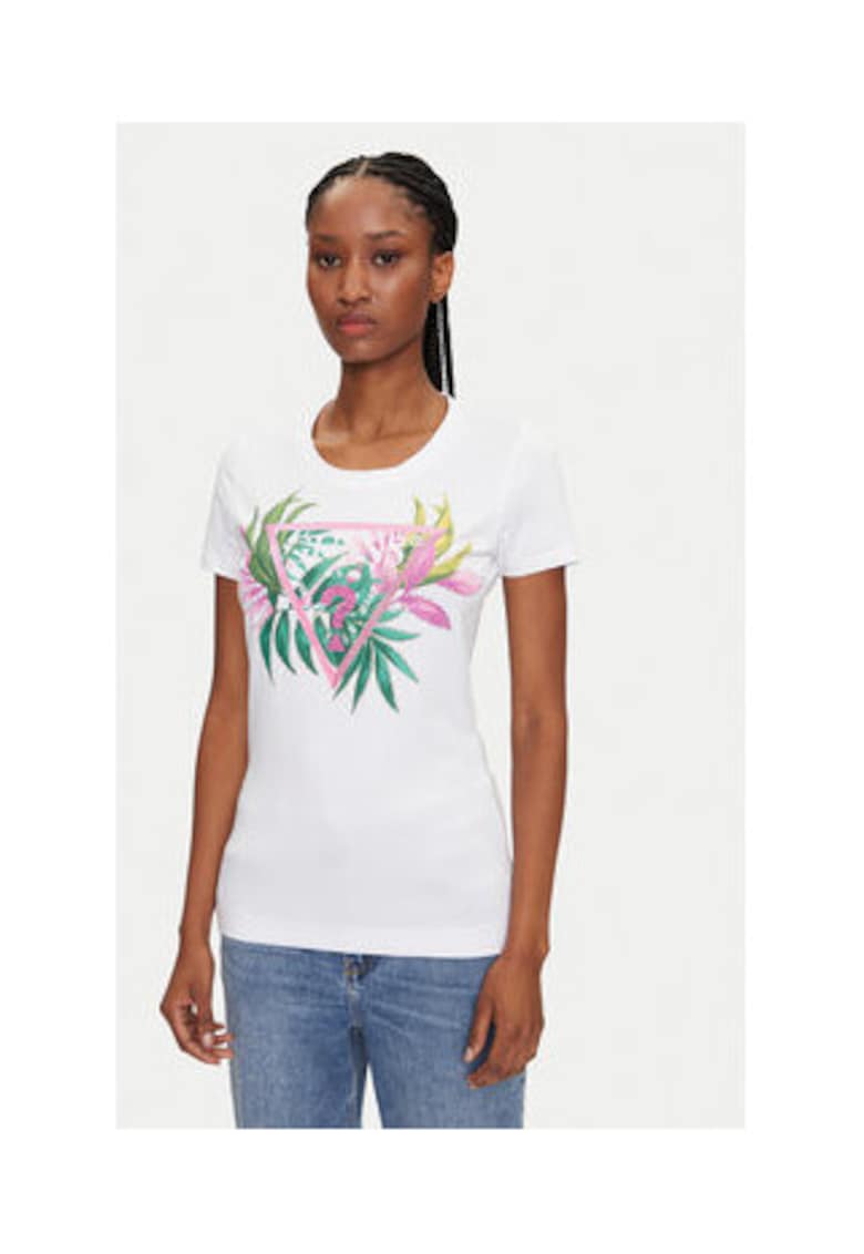 Tricou cu imprimeu logo pe piept