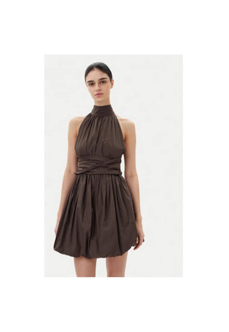 Rochie dama  TD0606 - Bumbac - Maro