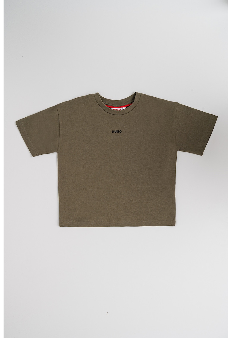 Tricou cu logo discret - Verde sparanghel