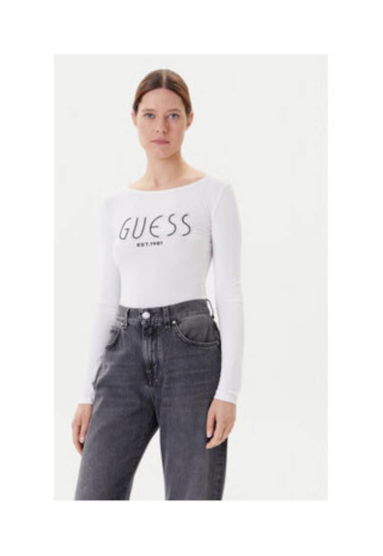 Bluza-body din amestesc de viscoza - Alb