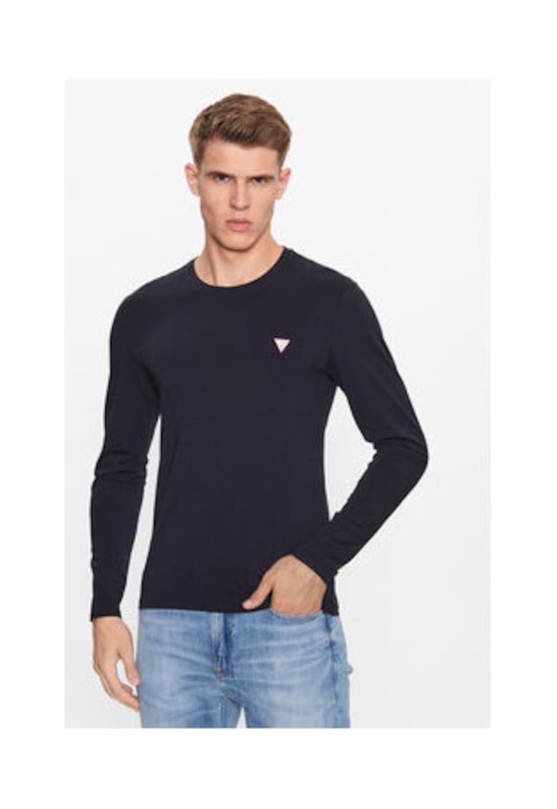 Bluza cu maneca lunga si decolteu rotund -