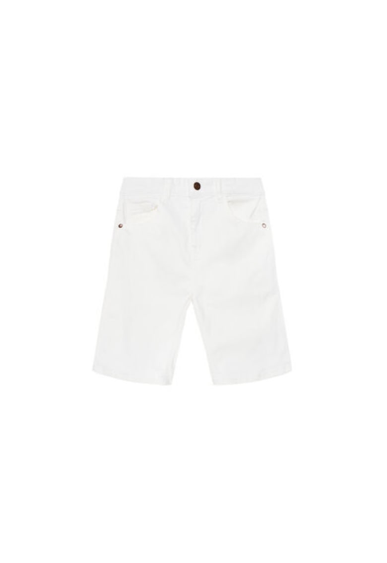 Pantaloni scurti din denim cu logo discret