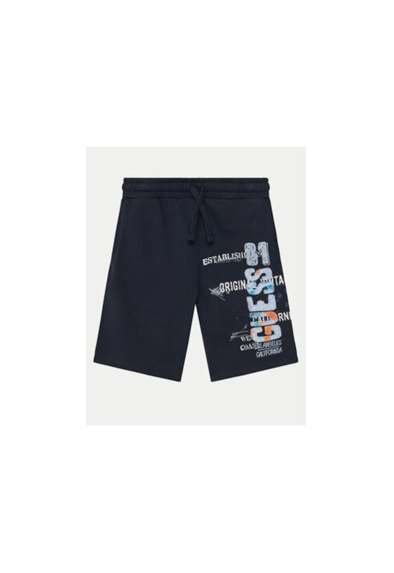 Pantaloni scurti sport din bumbac cu logo imprimat