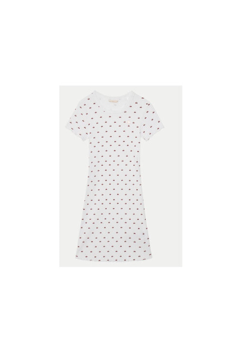 Rochie dreapta cu model cu decolteu rotund