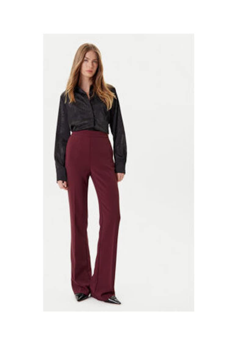 Camasa cu maneca lunga din satin cu model