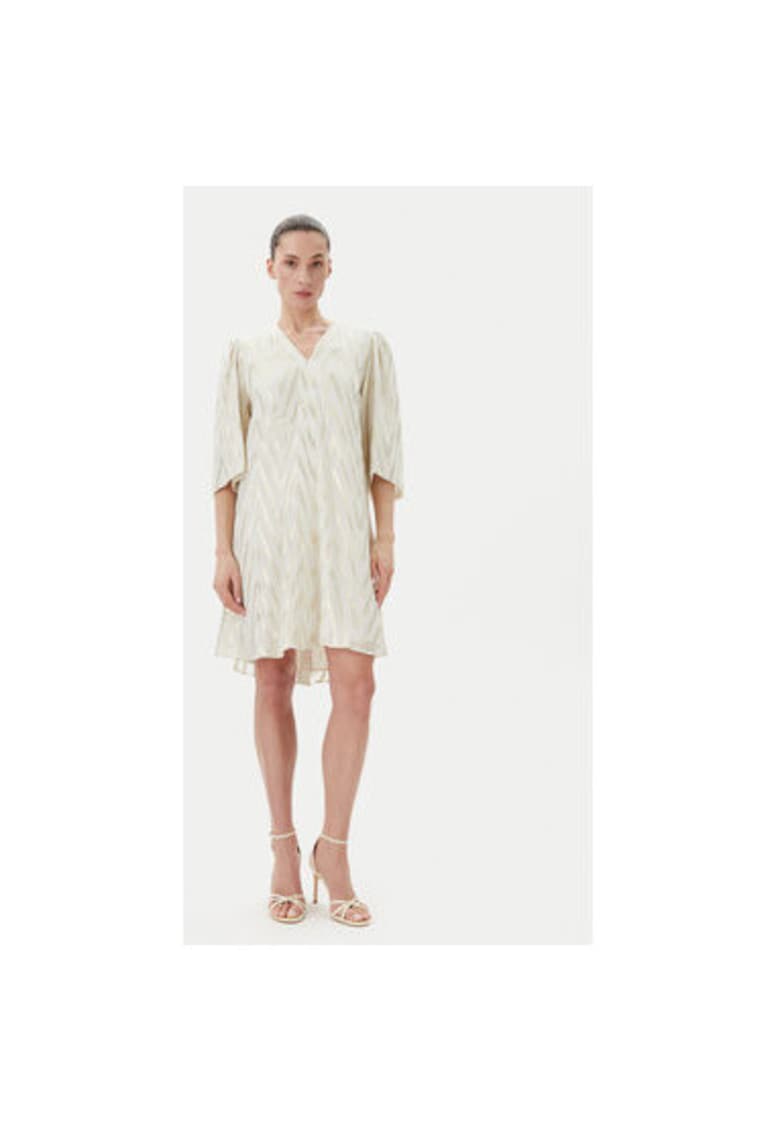 Rochie dama  BBW4579 - Viscoza - Bej - Bej
