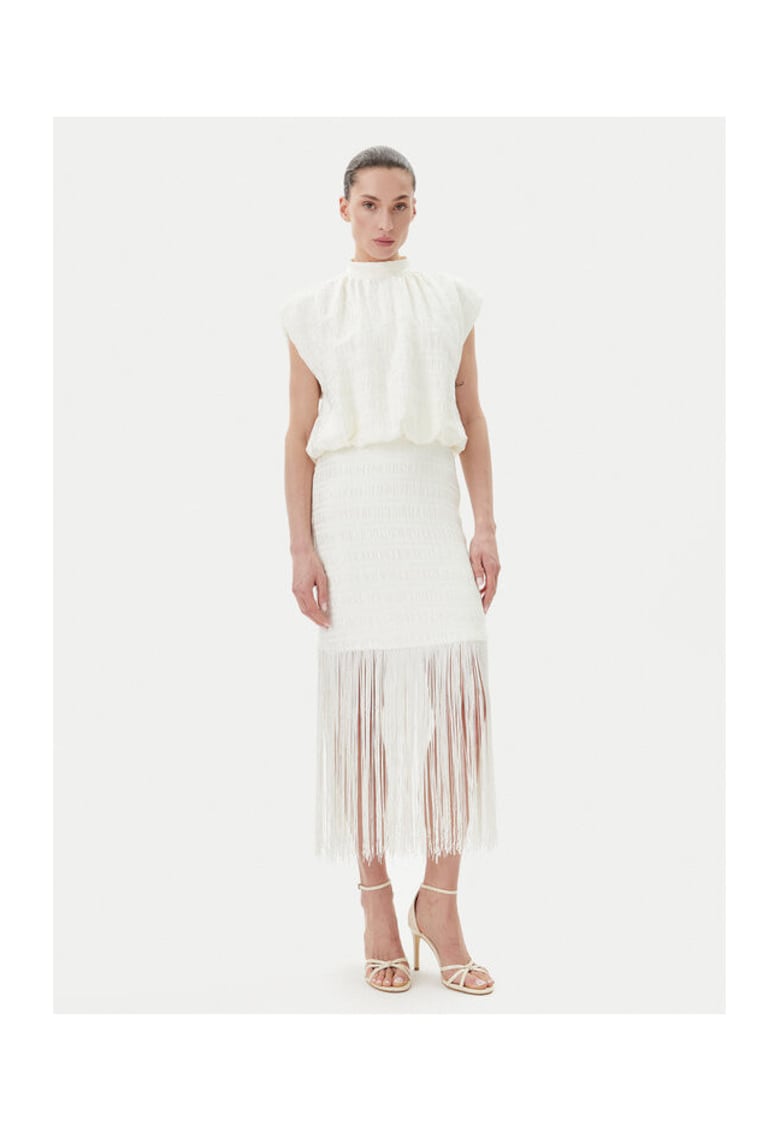 Rochie dama  BBW4432 - Poliester/Elastan - Alb - Alb