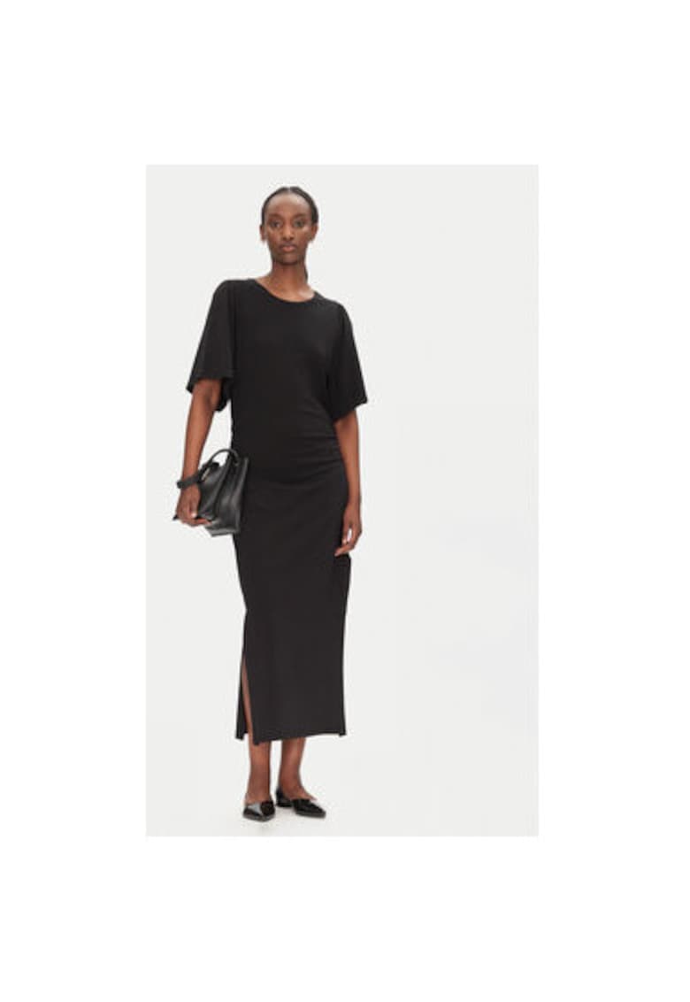 Rochie dama  BBW4560 - Bumbac organic - Negru - Negru