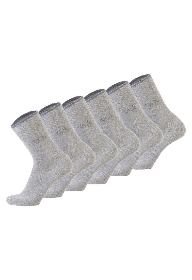 Set de sosete scurte din amestec de bumbac organic 29933 - 6 perechi - Gri