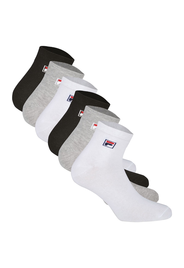 Set de sosete lungi unisex - 6 perechi - Alb/Negru/Gri