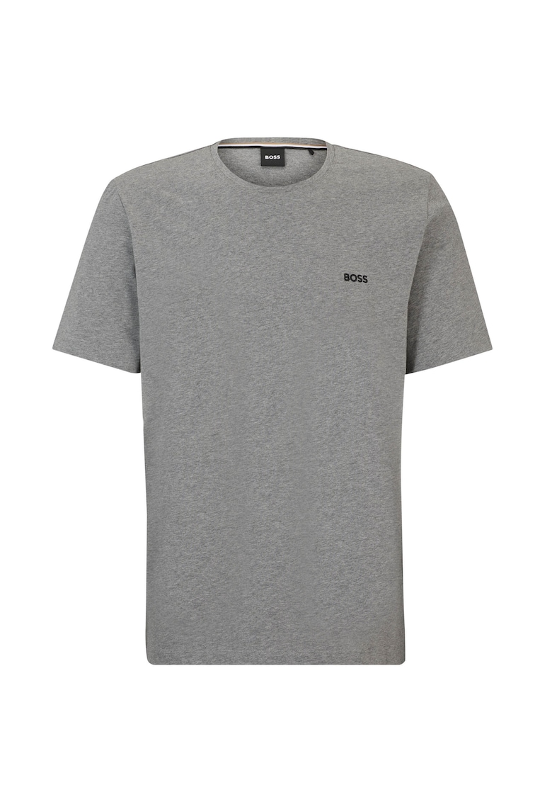 Tricou din amestec de bumbac cu logo - Gri