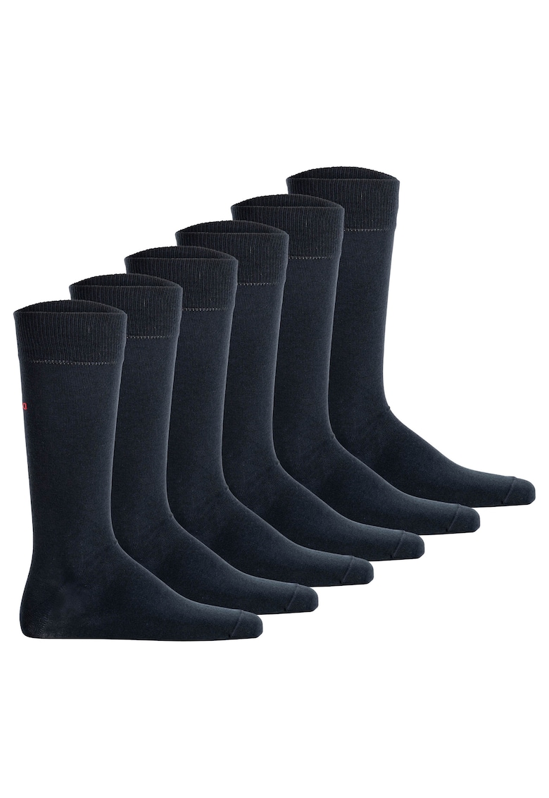 Set de sosete lungi unisex - 6 perechi - Albastru inchis