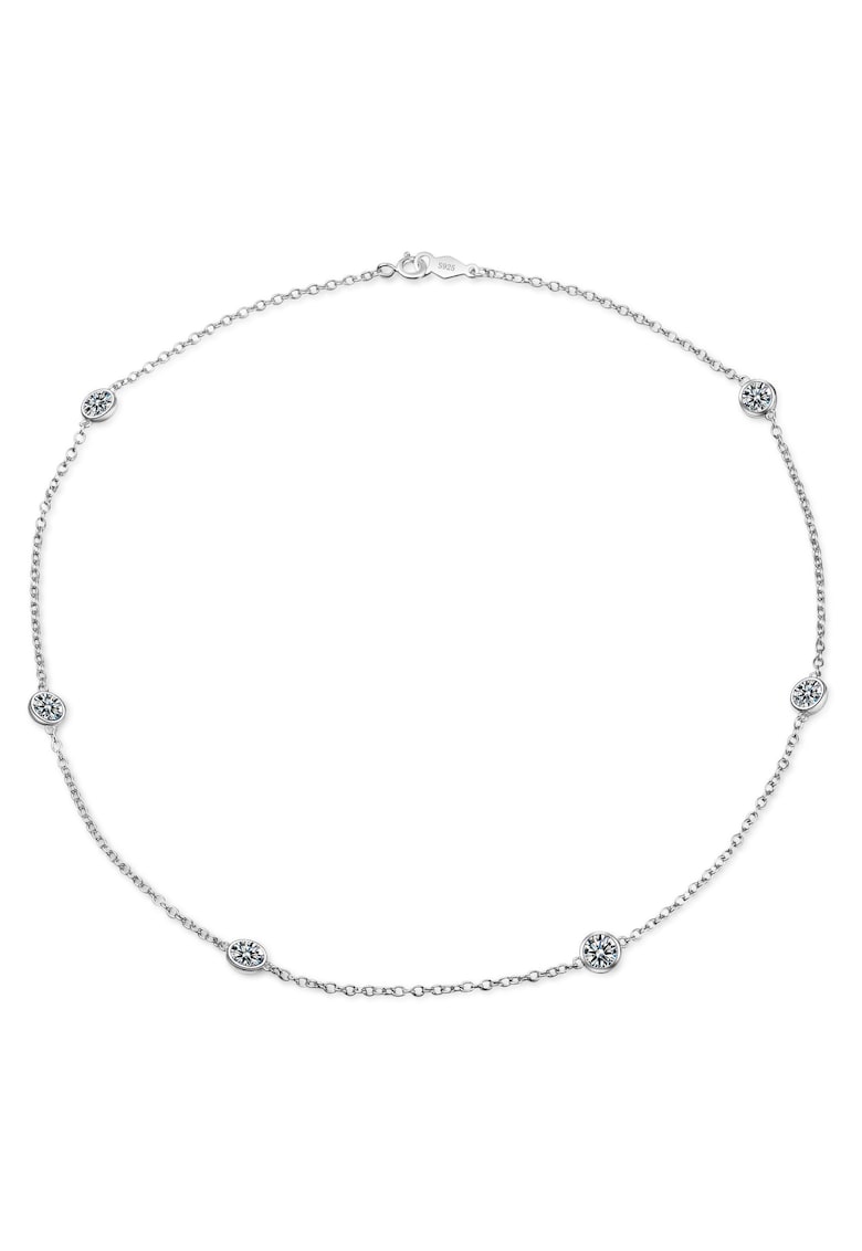 Colier de argint veritabil 925 decorat cu cristale ÉTINCELLE 29537 - Argintiu