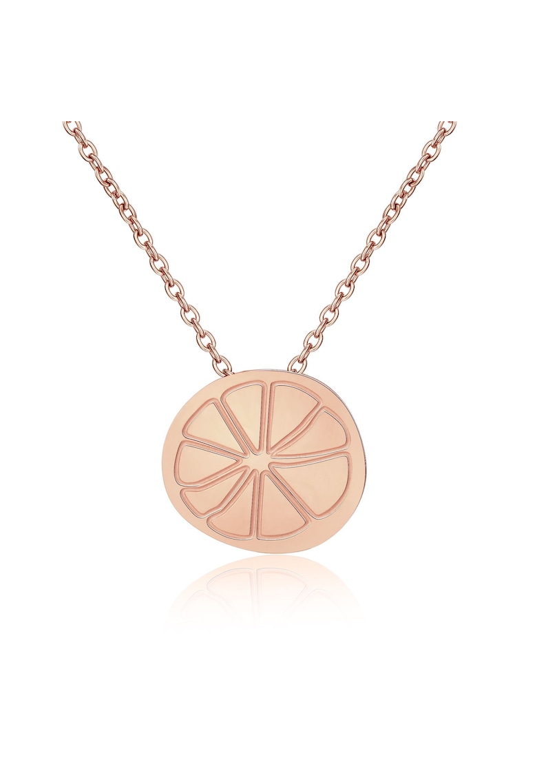 Oferte la Colier de otel inoxidabil cu pandantiv in forma de lamaie Citronnade - Auriu rose