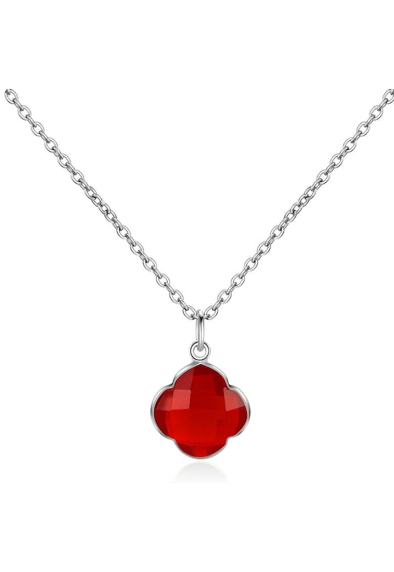 Colier cu pandantiv onyx Capucine 29583 - Argintiu