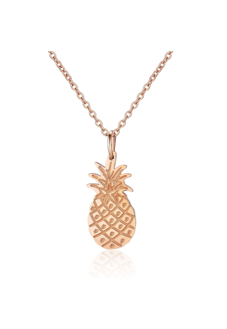 Oferte la Colier de otel inoxidabil cu pandantiv in forma de ananas DÉLICE - Auriu rose