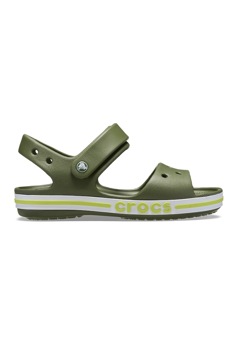 Sandale cu velcro si logo - Verde sparanghel