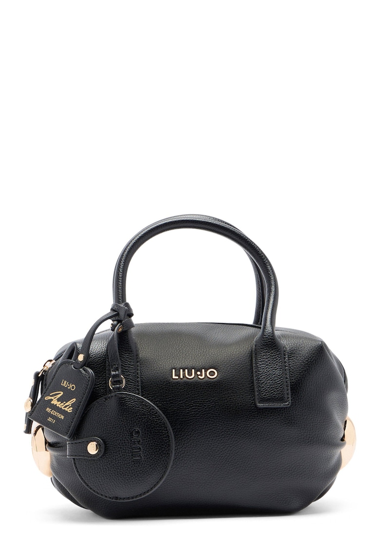 Geanta mica cu accesoriu logo - Negru